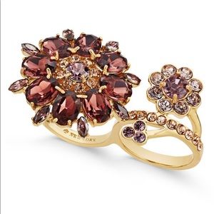 kate spade “trellis blooms” double ring